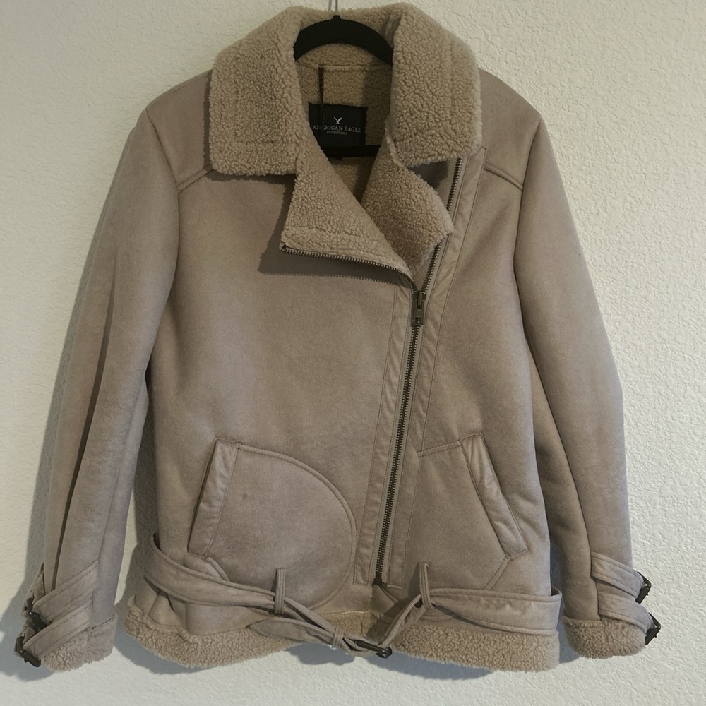 American Eagle faux leather Shearling Jacket